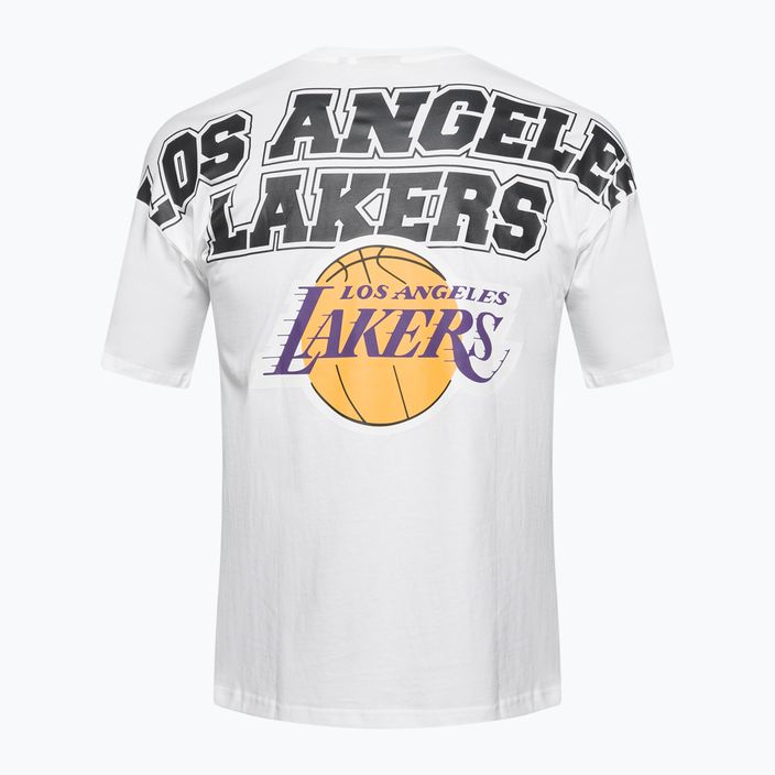 Männer neue Era NBA große Grafik BP OS Tee Los Angeles Lakers weiß 7